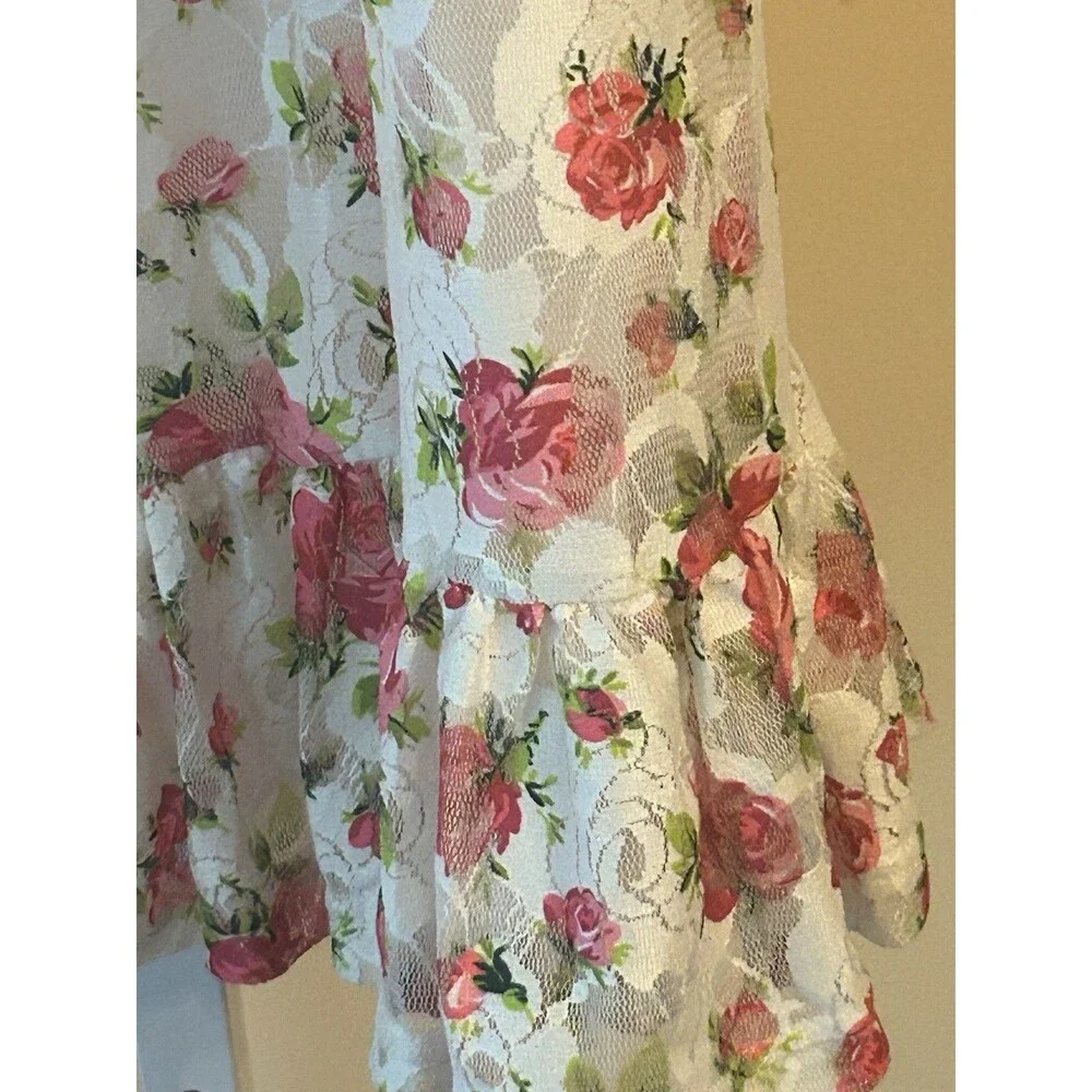 Women Betsey Johnson Goldie Dress Floral Ruffle Babydoll Girly Festival Sz.XL - Picture 6 of 16